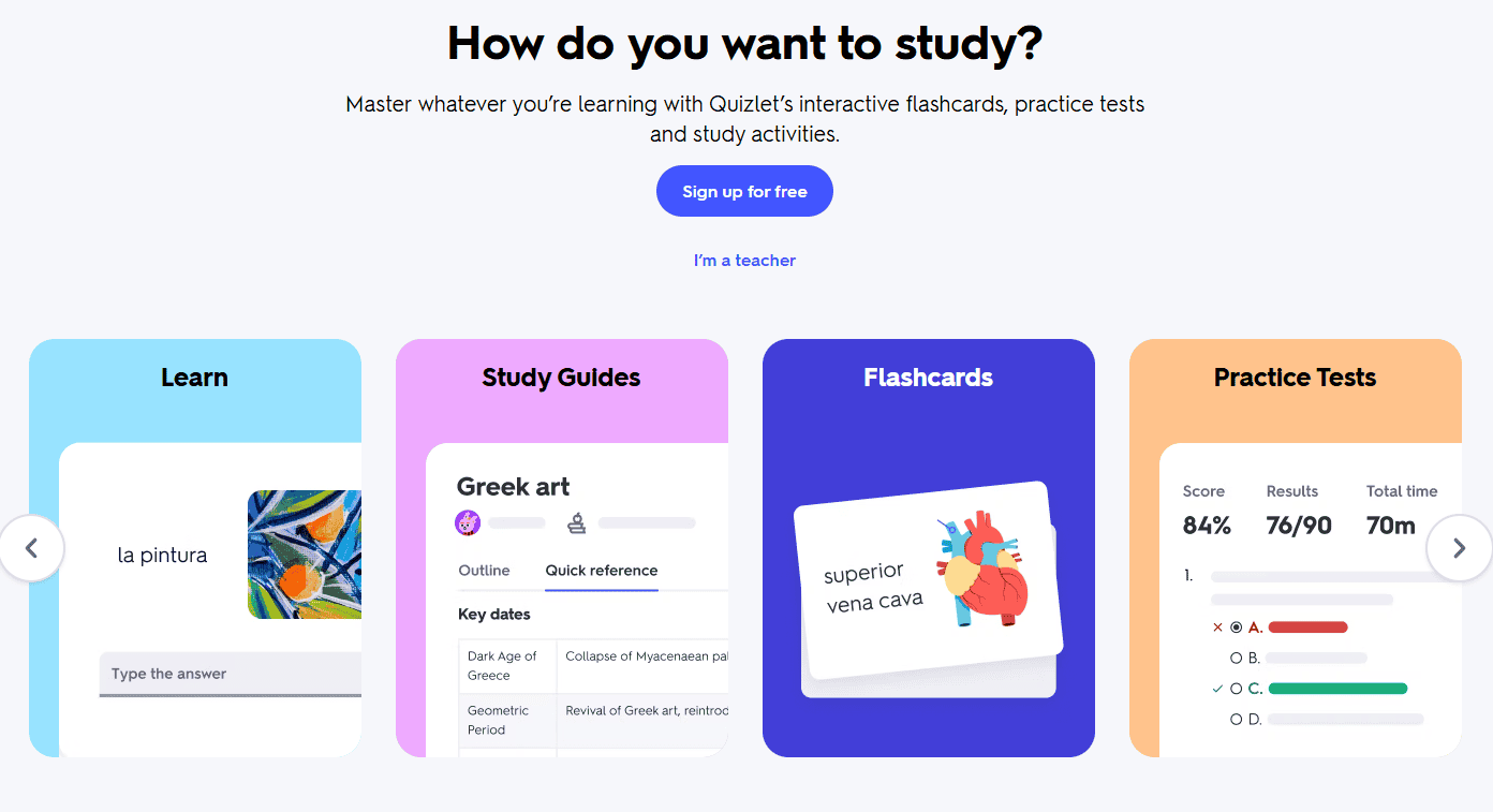 All New Quizlet Discount Code & Offer Avail Up to 75% on Study Tools 3 Quizlet HomePage