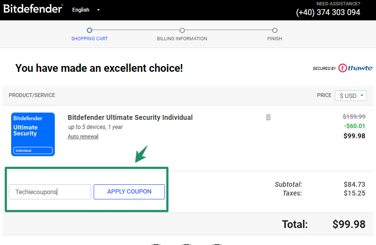 How to Apply BitDefender Coupon