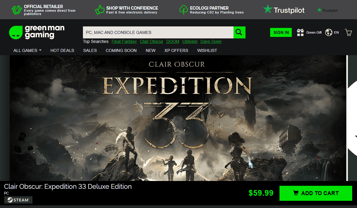 All New Working Green Man Gaming Coupon Codes, Get Upto 60% OFF on Plans 3 Green man Gaming Homepage