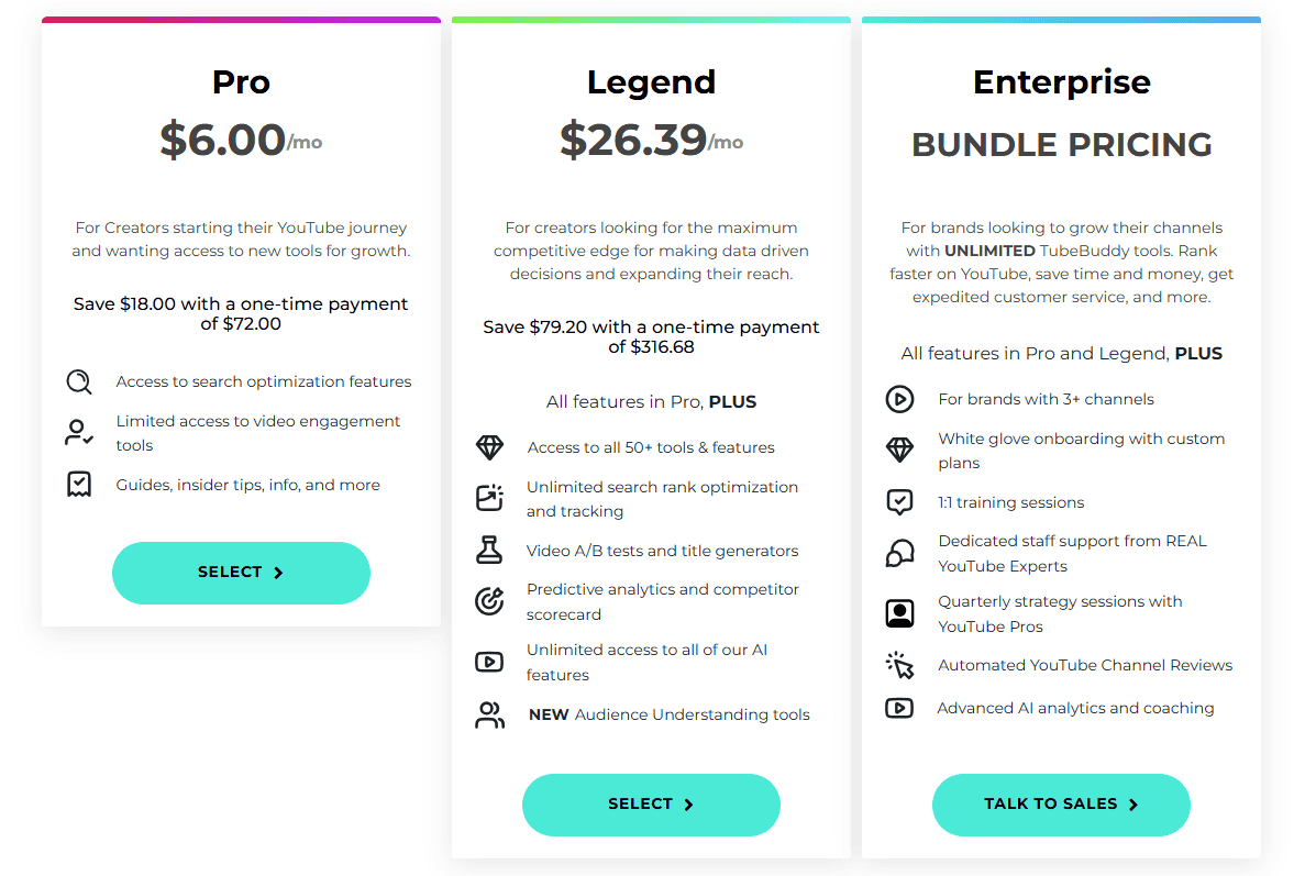 TubeBuddy Discount Code & Offers Grab Up to 75% OFF on its Annual Subscription 1 TubeBuddy Pricing and Plans