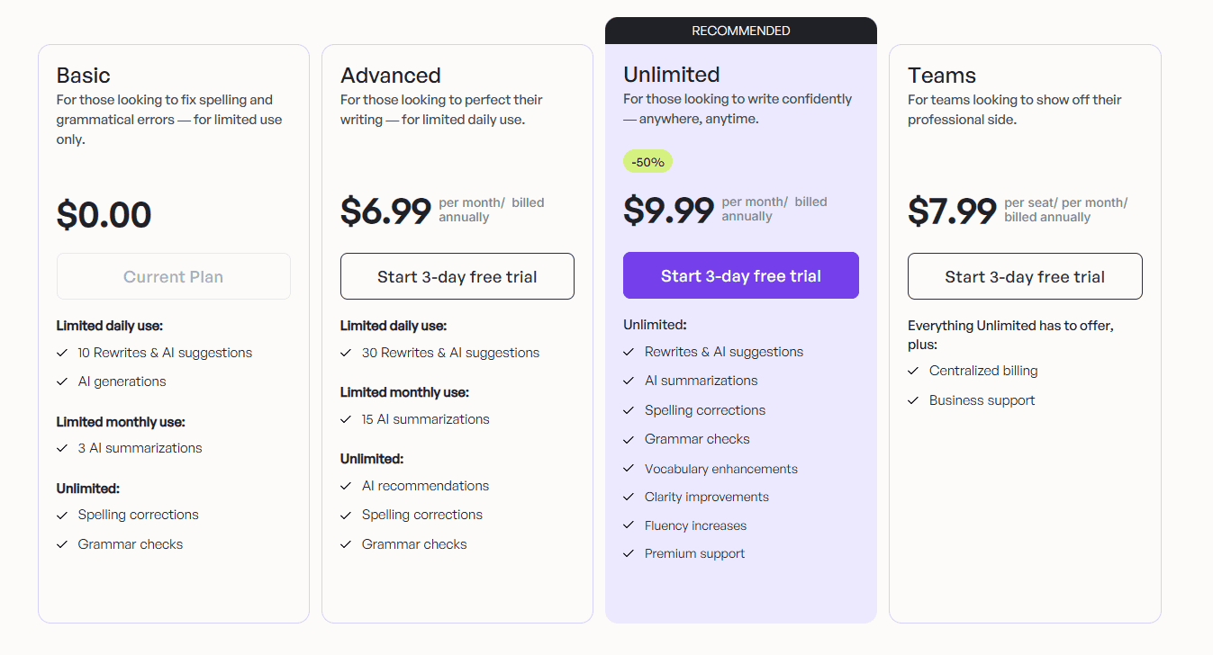 All New Wordtune Promo Code & Discount Offers, Avail Up to 70% OFF on all Plans 1 Wordtune Pricing & Plans