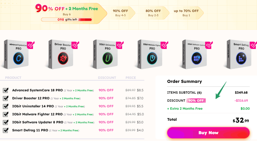 All New IObit Discount Coupon Code - Exclusive 90% OFF + 2 Month Free on Plans 2 IObit Plans & Offers