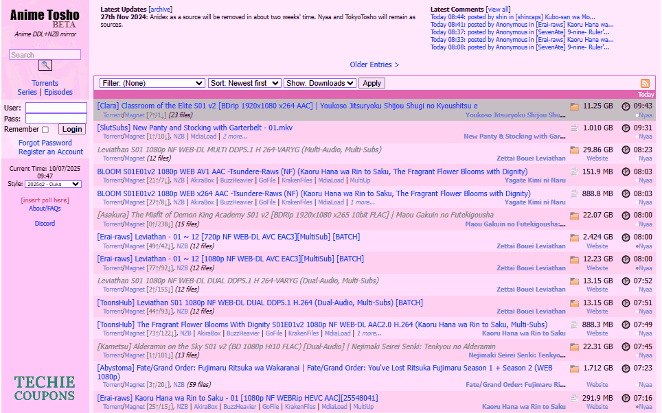 Best Anime Torrent Sites in 2025 – Watch & Download Your Favorite Series 1 Anime-Tosho-Anime-Tosho