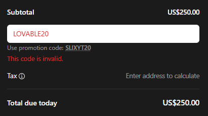 Updated Lovable.dev Promo Codes, Grab Upto 70% OFF Discounts 6 Lovable Promotion Code LOVABLE20