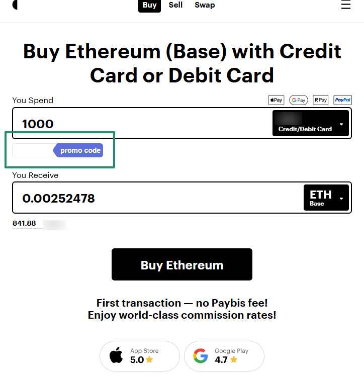 Paybis Promo Code