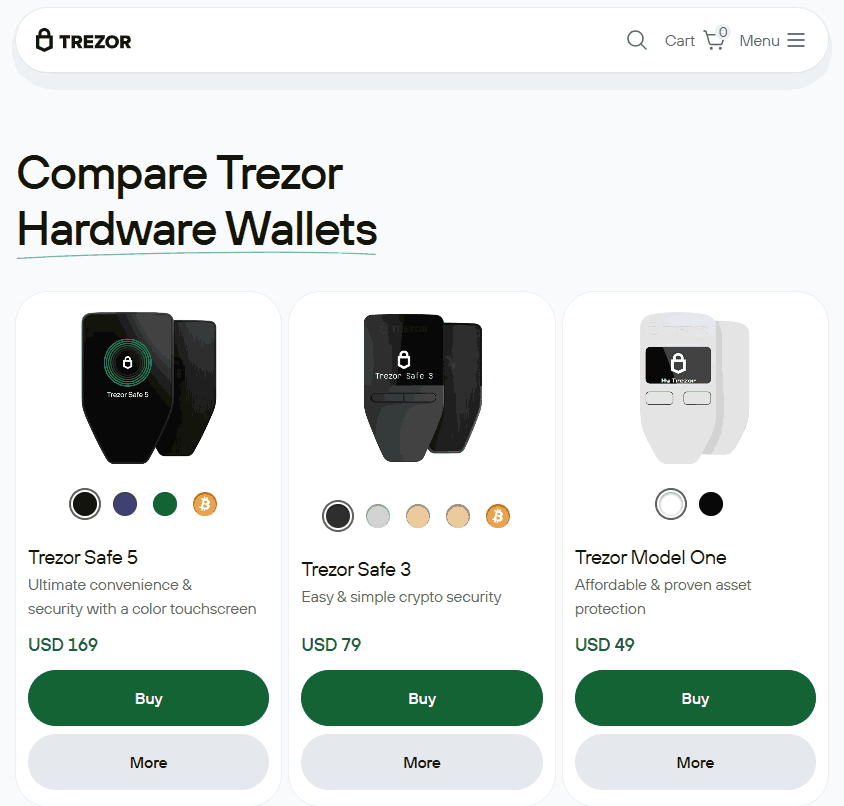 Trezor Coupon & Referral Code, get upto 50% OFF on Wallets 2 Trezo plans