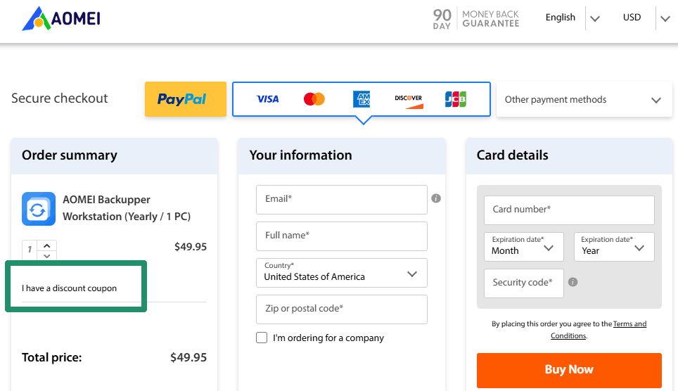 Aomei Backupper Coupon Codes: Save upto 85% on Plans 3 AOMEI Discount Coupon