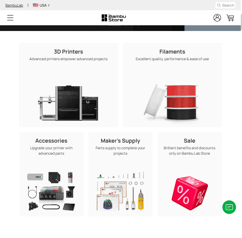 Bambu Lab 3D-printers filaments and accessories