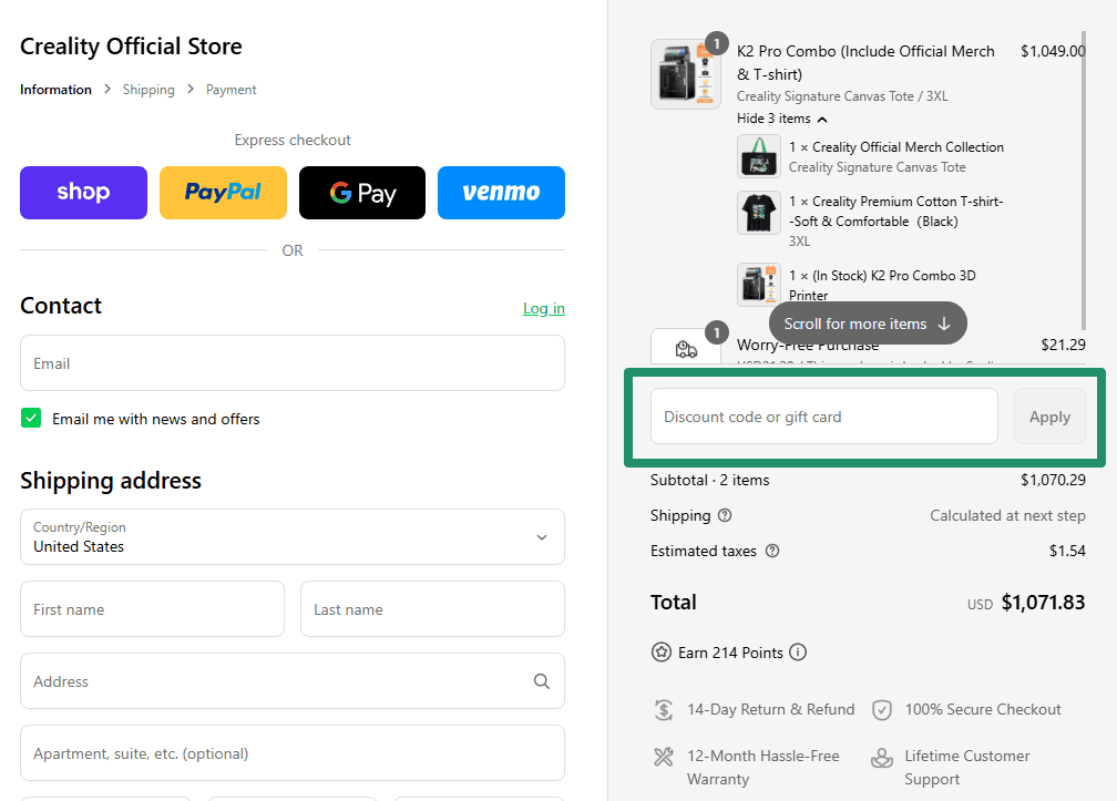 Creality Discount 