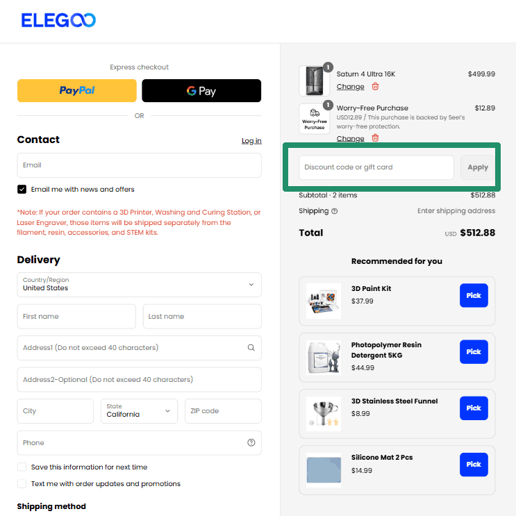 ELEGOO Discount Code