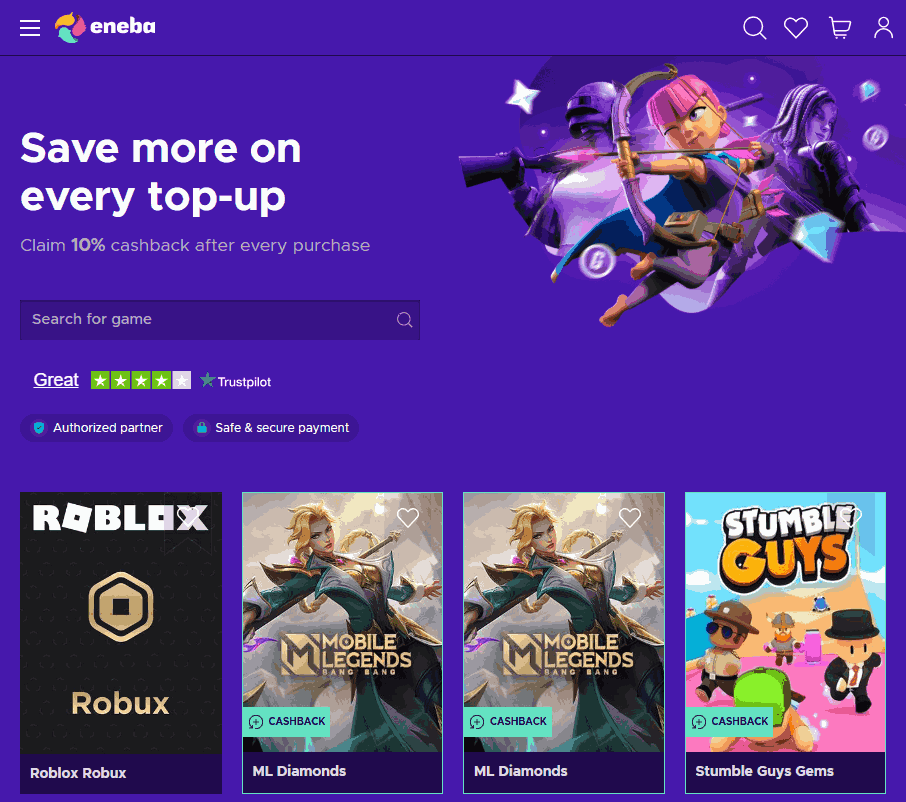 Eneba Promo Code, Save up 95% on Games & Gift Cards 1 Eneba offers & saving deals