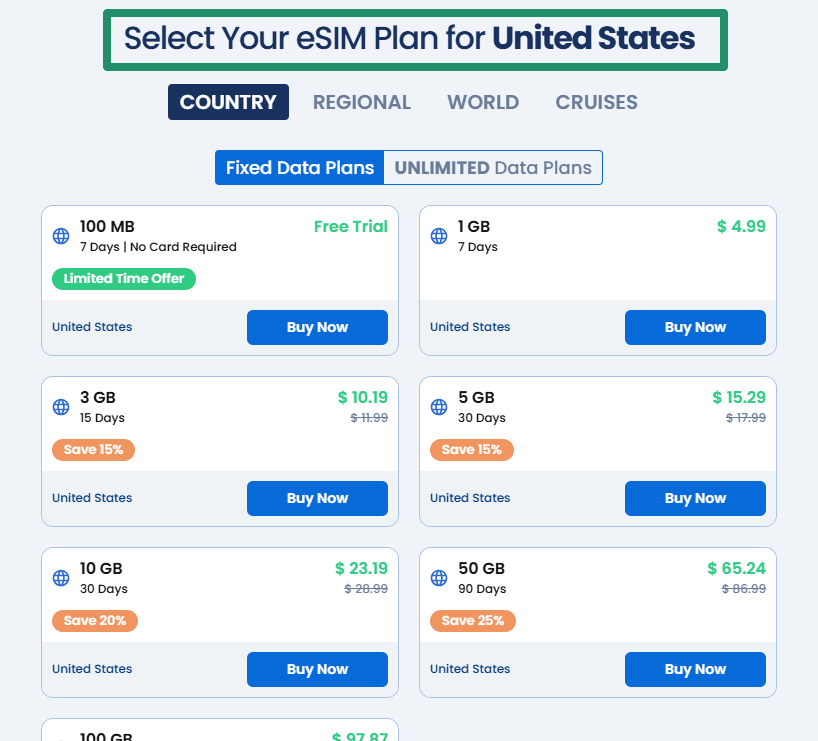 GigSky Plans US