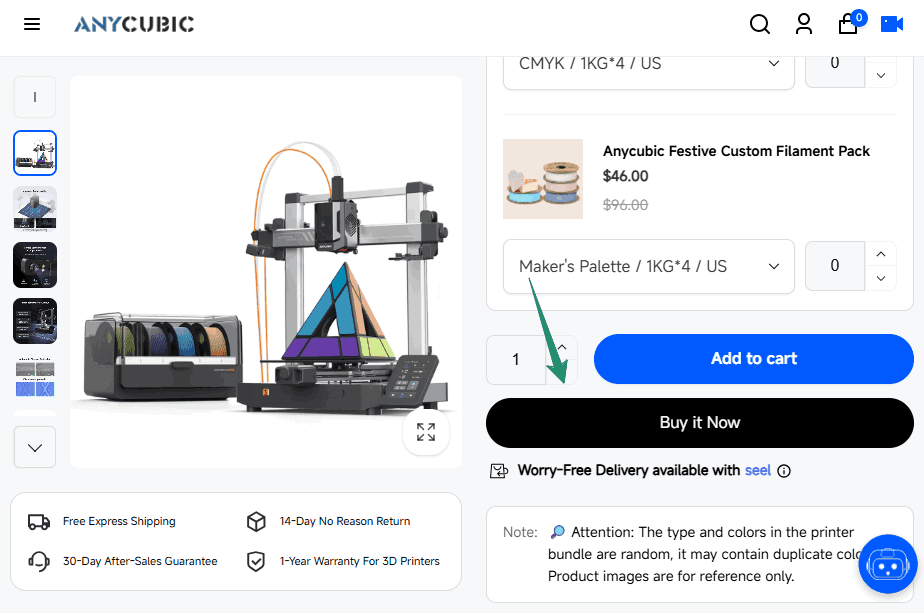 anycubic checkout