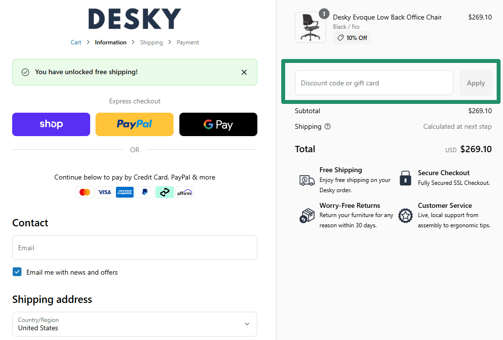 Desky Coupon & Promo Offers