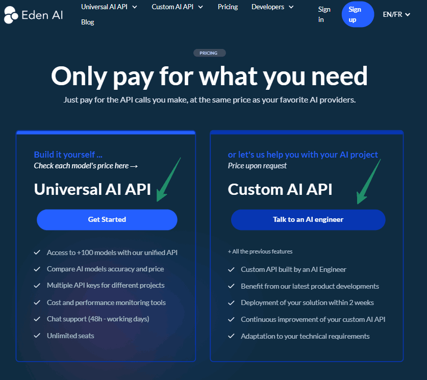 Eden AI Pricing Plans