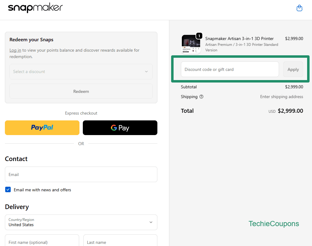 Snapmaker Discount codes