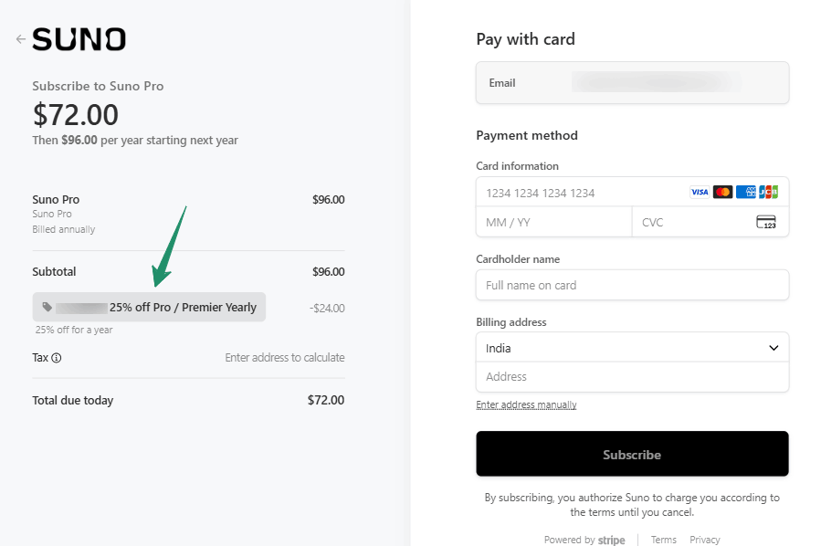Suno promo code