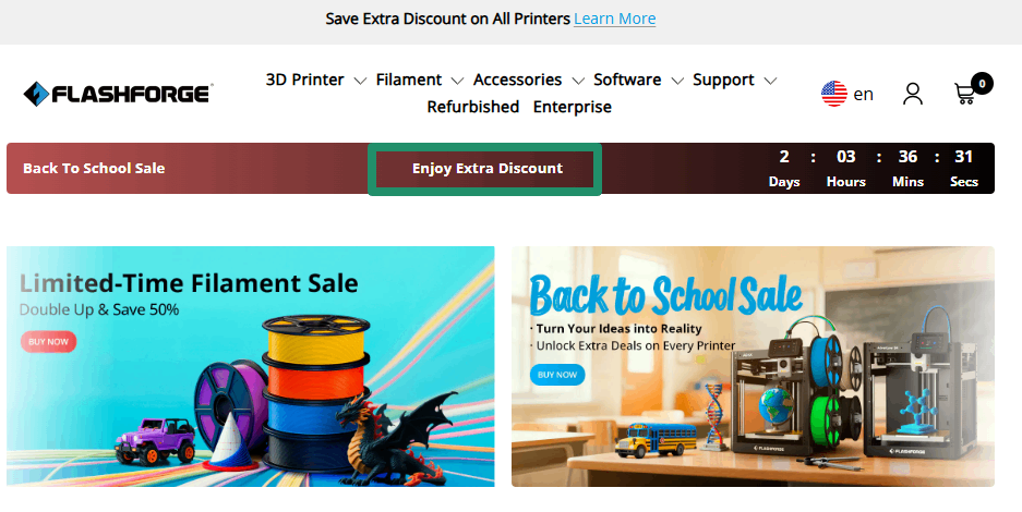 flashforge promo offers