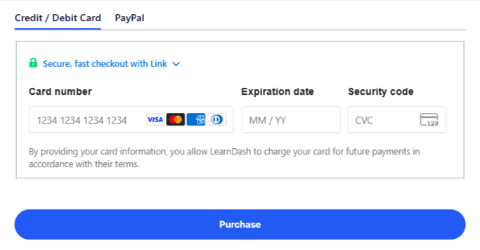 LearnDash Coupon Codes & LMS Discounts – Save 75% Instantly 5 LearnDash Checkout Payment Method