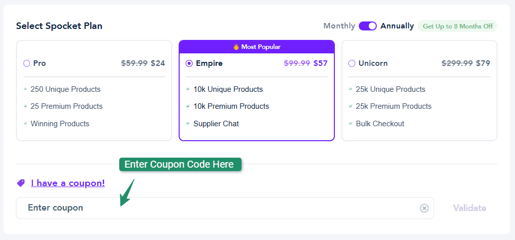 Spocket Plans Apply Coupon Code
