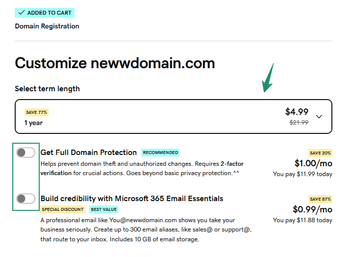 Domain Service Addons