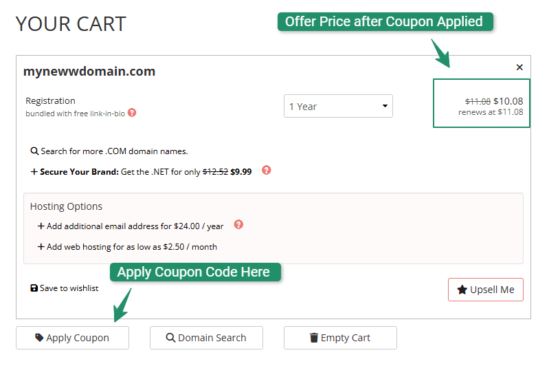 Porkbun Coupon Applied Offer Price