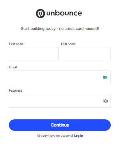 Unbounce Promo Codes & Landing Page Deals – Save 75% Instantly 3 Unbounce Create a New Account
